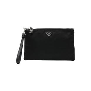 【自营】Prada/普拉达中性款式三角徽标尼龙拉链手拿包手提包送礼