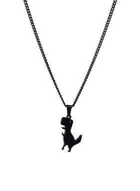 原宿小恐龙钛钢项链男女高街