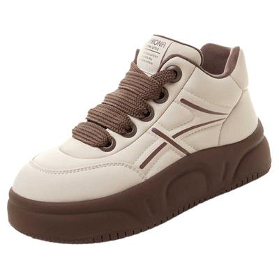 厚底面包鞋女2025新款爆款秋冬百搭运动休闲小白软底不累脚板鞋子