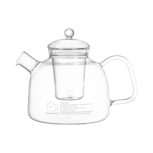 霜山玻璃茶壶大容量带滤网泡花茶壶家用可明火煮茶壶办公室养生壶