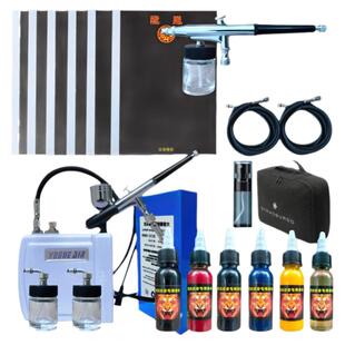 喷绘纹身机摆摊开店创业套装气泵喷笔图案色料保留两周一次性纹身