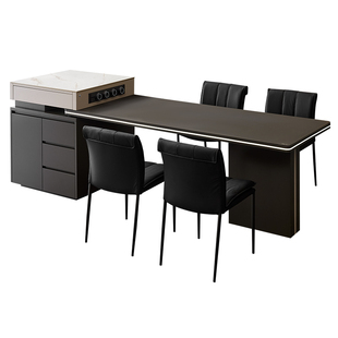 全友家居2026新款长方形吃饭桌子客厅家用可伸缩多功能岛台餐桌