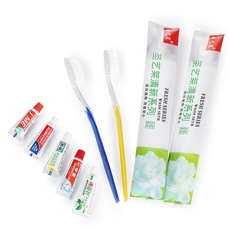 软毛牙刷两面针牙膏套装二合一整箱牙具 酒店宾馆一次性洗漱用品