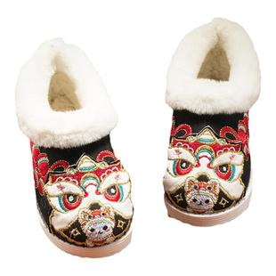 男童虎头鞋醒狮兔 1周岁宝宝儿童手工布鞋拜年棉鞋汉服鞋女童冬季