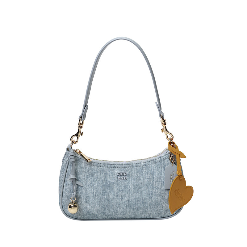 南风Chio2nd 牛仔皮料蓝腋下包包女士2026新款今年流行单肩斜挎包