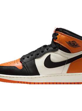 耐克女鞋Air Jordan 1 High OG AJ1橙白高帮复古篮球鞋FD1437-008