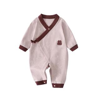 新生婴儿衣服秋冬连体衣0到3个月小月龄宝宝初冬打底哈衣a类纯棉9