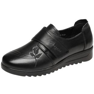 康奈官方女鞋断码清仓春季真皮鞋软底舒适妈妈鞋休闲中老年奶奶鞋