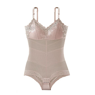 2026新款外贸网纱打底免穿文胸连体塑身衣吊带背心收腹束身美体衣