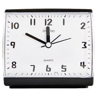 闹钟简单方形清晰大字起床闹铃客厅摆台时钟个性创意北欧台式钟表