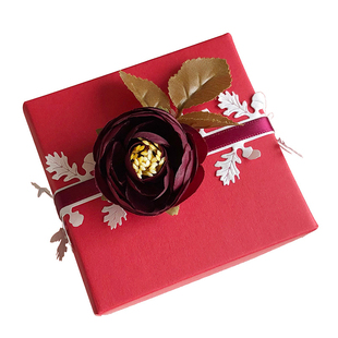 则礼 可放喜烟结婚喜糖盒红色 高端婚礼小众礼盒装盒子免折叠空盒