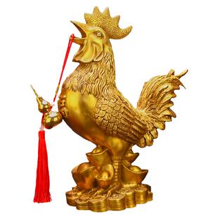 铜公鸡生肖金鸡摆件纯铜家居装饰摆设工艺品客厅饰品开业礼品贺礼