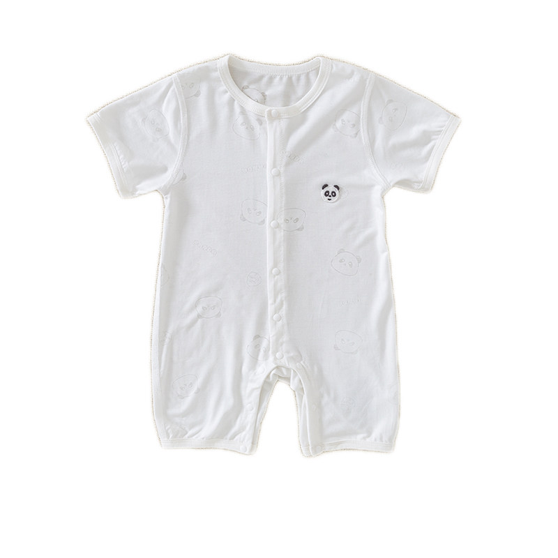 特价婴儿莫代尔连体衣服夏季超薄款宝宝短袖哈衣爬服睡衣清凉透气