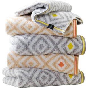 孚日洁玉竹炭抗菌厚毛巾浴巾男女家用洗脸吸水不易掉毛长绒棉枕巾