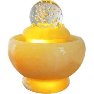 透光流水球圆球转动球石材假山流水喷泉摆件家居装饰客厅开业礼品