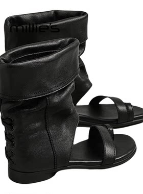 MILLIE'S/妙丽露趾一字带凉靴