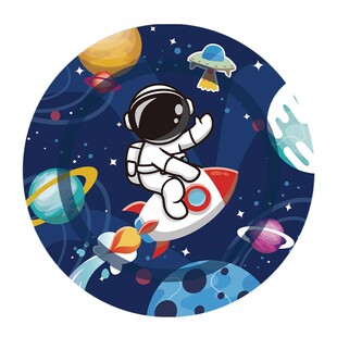 宇航员主题布置儿童生日太空主题派对装扮一次性纸盘餐具套装用品