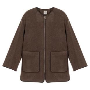 TOTEME 新款女士羊毛混纺圆领极简风大衣银泰百货精品 301574