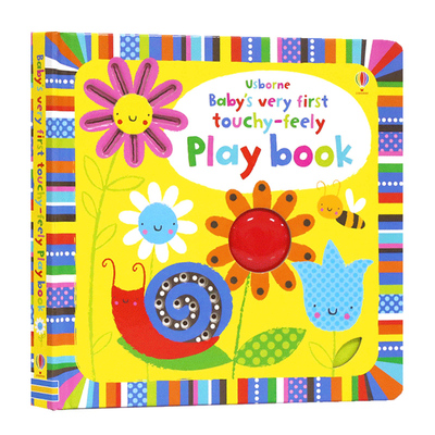 Usborne 原版英文 Baby's very First Touchy-feely Play book低幼宝宝的第一本单词书英语绘本翻翻纸板书触摸早教启蒙洞洞书0-3岁