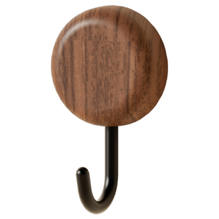 奶油风原木挂钩免打孔床头强力承重粘钩进门玄关厨房浴室毛巾挂钩