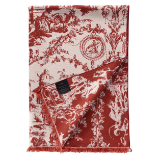 浙锦【红运礼物100%真丝拉绒围巾】桑蚕丝女士绒感保暖披肩礼盒装