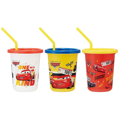 日本skater3个装食品级PP吸管杯