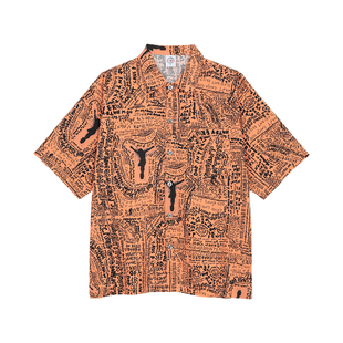 Polar Skate Co Bowling Shirt Exist夏季新品满印街头短袖衬衫男