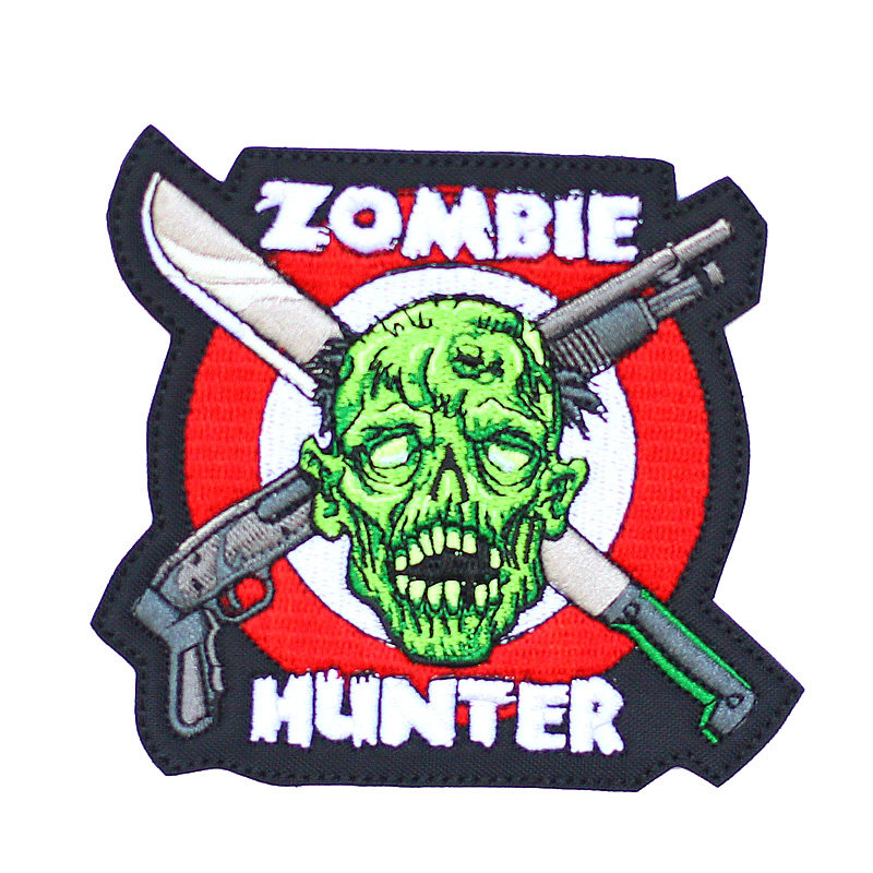 zombie个性终结者刺绣布贴DIY皮衣飞行衣服装饰自粘/缝烫魔术贴