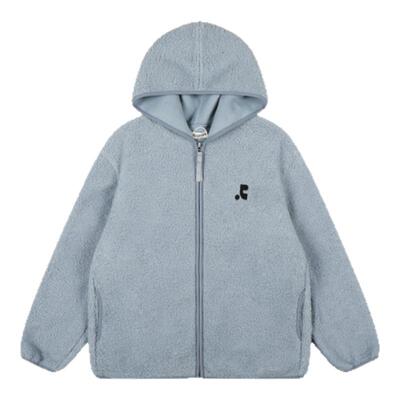 【现货】fletta bloom韩国小众潮牌冬季保暖RR连帽羊羔毛拉链外套