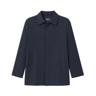 JODOLL乔顿男装翻领风衣弹力26年春季新款藏青易打理政务行政外套