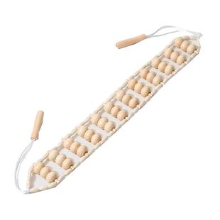 手动木质滚轮后背部疏通器材颈椎腰部滚球拉背条按摩经络舒缓神器