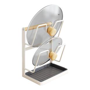 佳帮手立式锅盖架厨房台面锅铲架大锅盖收纳沥水神器砧菜板放置器