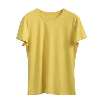 简约基础款绣花中缝正肩短袖T女