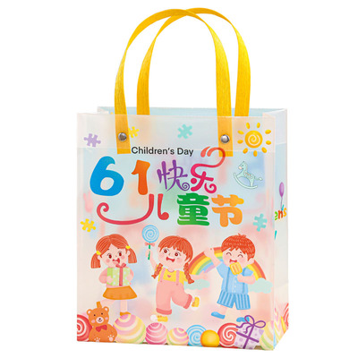 儿童生日幼儿园礼品袋手提伴手礼礼袋小号礼物盒小零食透明包装