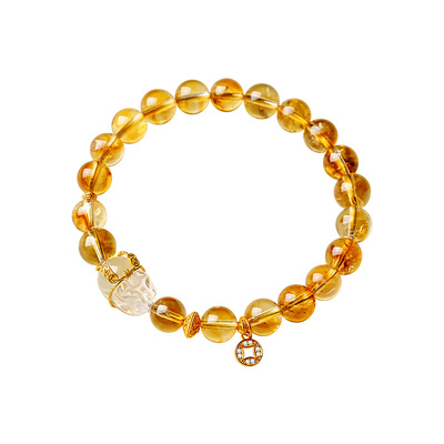 宫里上新正品天然黄水晶手串