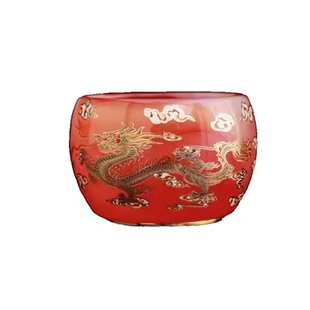 琉璃夜光杯茶杯主人杯高档个人专用帝王绿龙凤呈祥琉璃茶具品茗杯