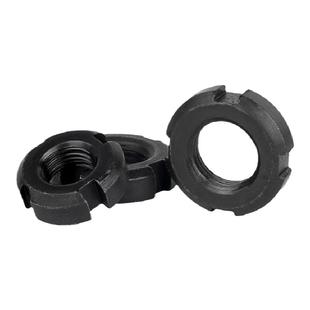 圆螺母开槽螺母锁紧螺帽GB812止退防松螺母四槽螺丝帽M10M12-M60