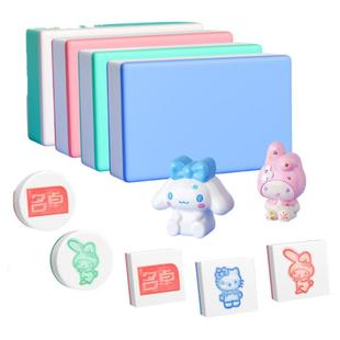 橡皮章雕刻套装新手入门象皮砖手工印章图章diy材料包工具初中小学生篆刻刀专用可揭彩色夹心板砖可爱像皮擦