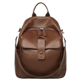 朱尔头层牛皮双肩包女2026新款高级感女士大容量真皮通勤电脑背包