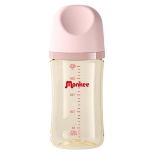 梦呵新生婴儿PPSU奶瓶耐摔防胀气宝宝鸭嘴吸管杯0-6个月以上240ml