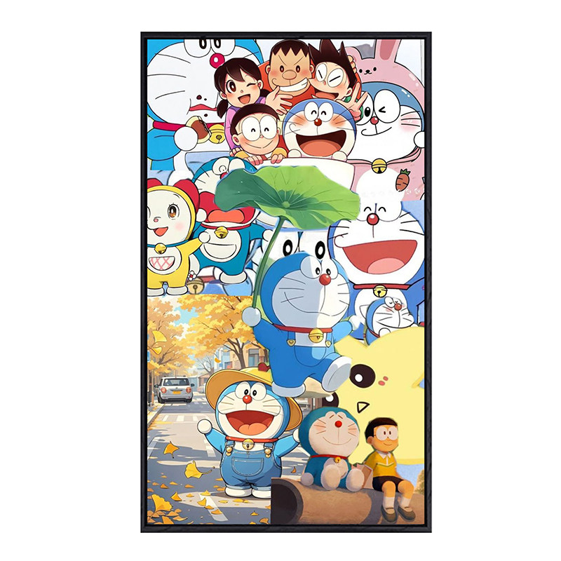 哆啦A梦大尺寸数字油画diy填充画