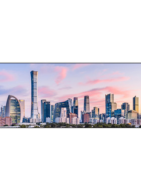 北京 城市风景客厅长横幅装饰画大气风景画沙发背景墙挂画现代画