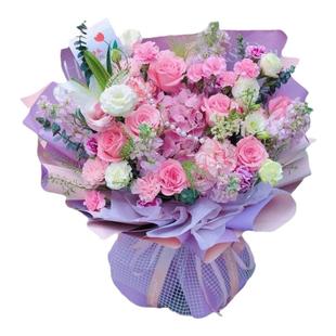 巨型绣球玫瑰花束鲜花速递同城全国配送女友生日礼物北京上海成都