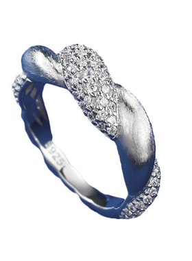 Mr.Bling情侣款925银麻花戒指