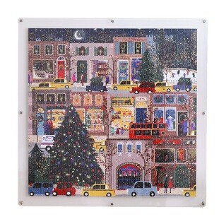 亚克力三层防尘冬灯galison拼图相框圣诞节日画框架定制装裱挂墙