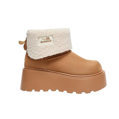 回力厚底雪地靴女款2025年冬季新款加绒短靴小个子增高保暖棉鞋女