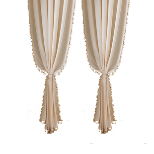 新款纱帘免打孔法式玫瑰花纱月光白镂空纱影飘窗门帘卧室纱帘隔断