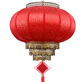 大红羊皮灯笼喜庆乔迁婚庆装饰广告中式室内户外旋转阳台吊灯防水