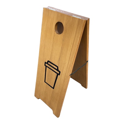 日式木质人字牌落地广告牌网红