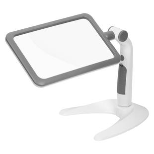 太阳火台式手持2.5倍高清菲涅尔镜放大镜旋转180度高倍大视野阅读看书报看手机电脑LED灯手工活雕刻玉器核桃